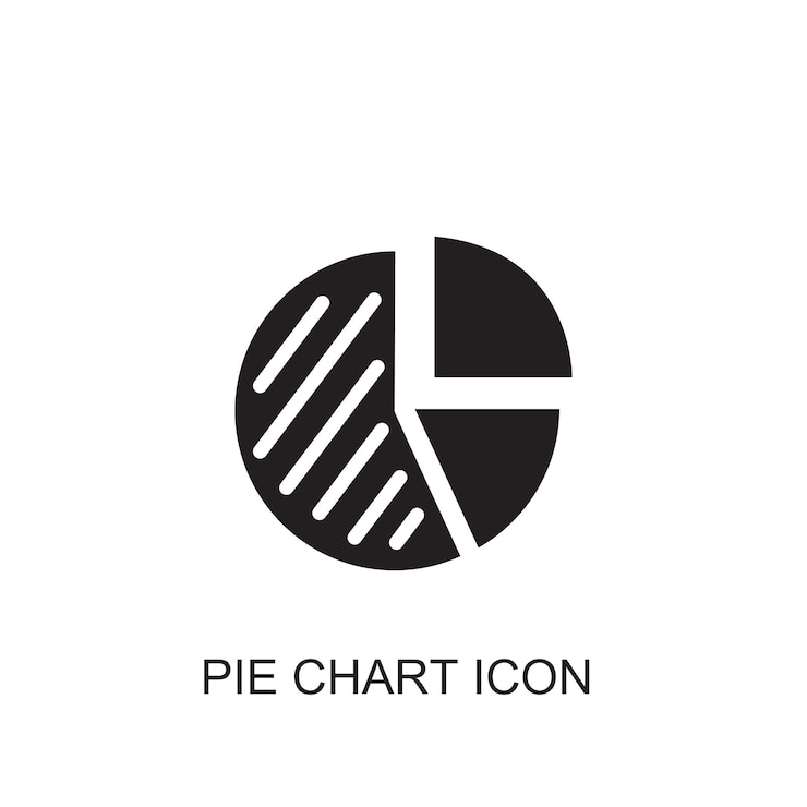 Vector icono del diagrama vectorial de la torta