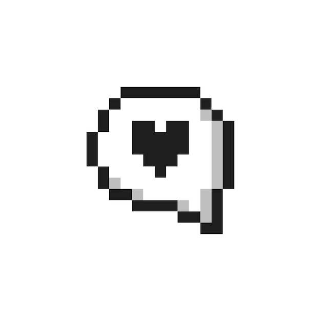 icono de diálogo de arte de píxeles