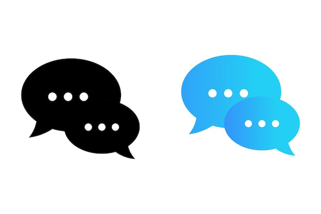 Icono de diálogo de chat para soporte al cliente icono de notificación de chat icono de mensajería icono de chatbot icono de conversación