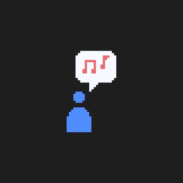 icono de diálogo pixelart