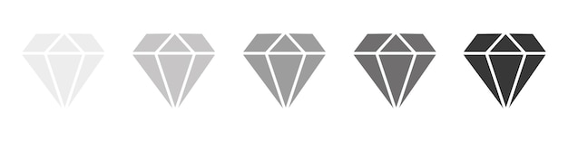 Icono de diamante en estilo moderno y plano aislado en el fondo. Símbolo de página de icono de diamante para su sitio web