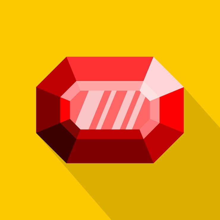 Vector icono de diamante facetado ilustración plana del icono de vector de diamante facetado para web