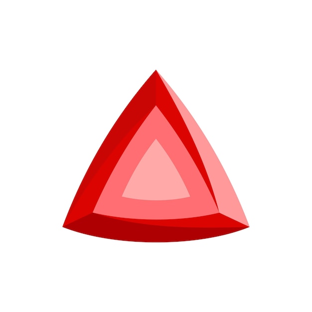 Icono de diamante rojo Ilustración plana del icono de vector de diamante rojo para web