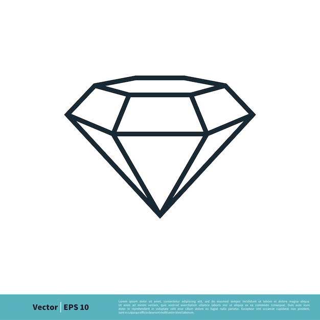 Icono de diamante Vector Logo Plantilla Ilustración Diseño Vector EPS 10