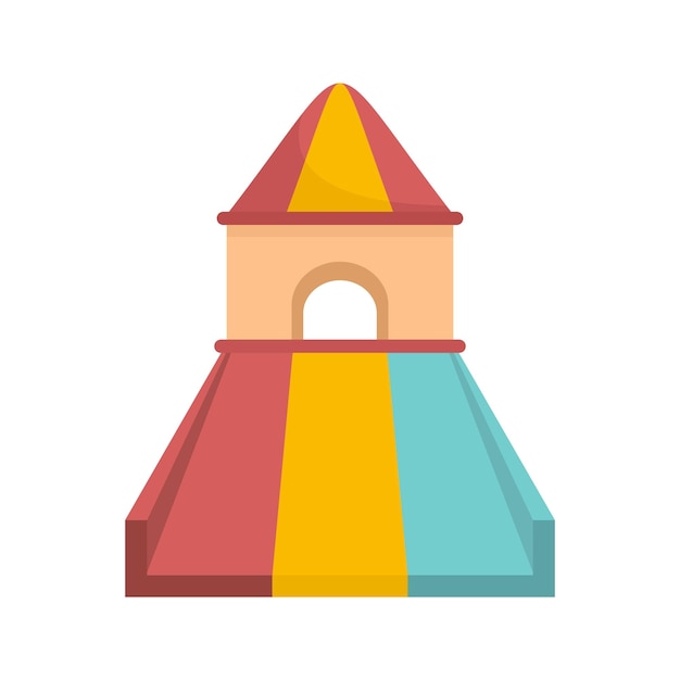 Icono de diapositiva de goma para niños Ilustración plana del icono de vector de diapositiva de goma para niños para diseño web