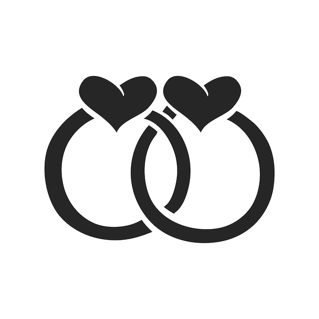 Icono dibujado a mano Anillo de bodas