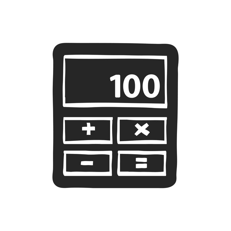 Vector ícono dibujado a mano calculadora