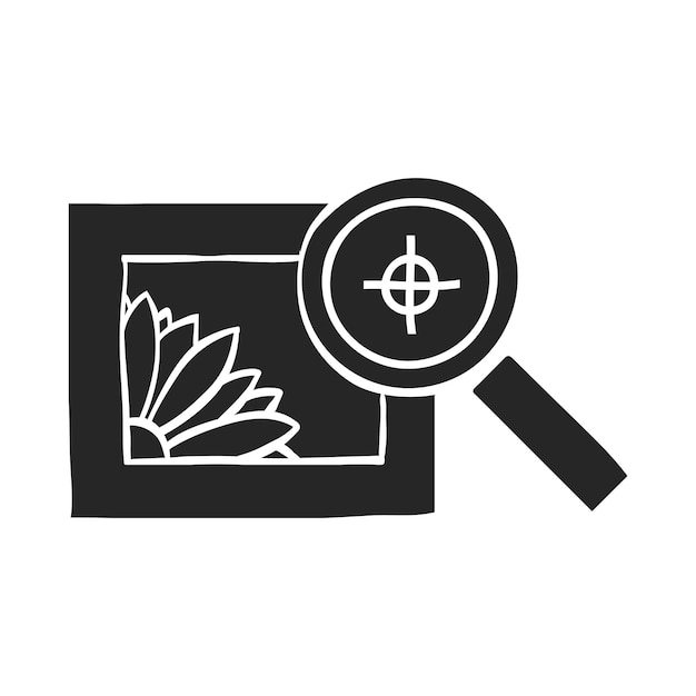Icono dibujado a mano Control de calidad de impresión