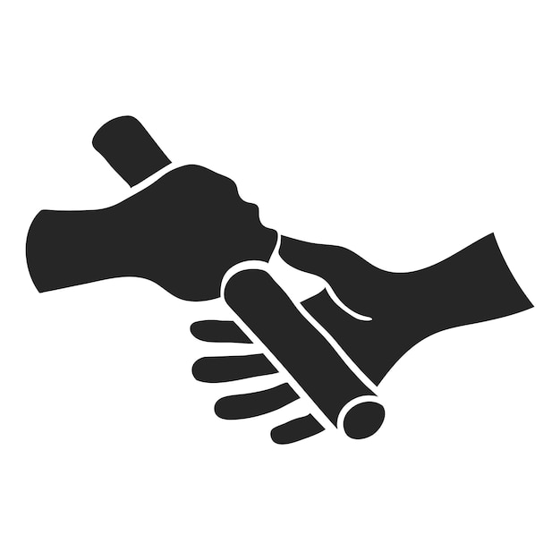 Icono dibujado a mano Correr de relevo