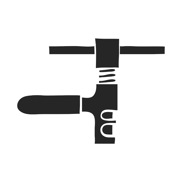 Icono dibujado a mano herramienta de cadena