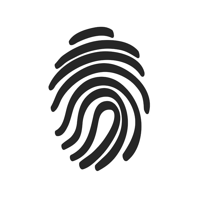 Icono dibujado a mano Huella dactilar