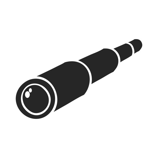 Ícono dibujado a mano Ilustración vectorial del ícono del telescopio