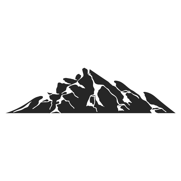 Icono dibujado a mano Ilustración vectorial de la montaña