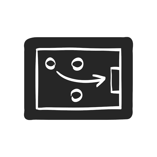 Icono dibujado a mano Juego de estrategia