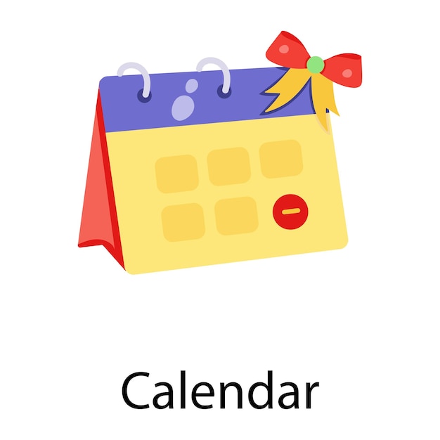 Icono dibujado mano moderna de calendario