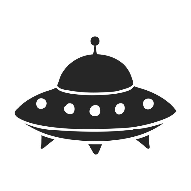 Icono dibujado a mano de un platillo volador