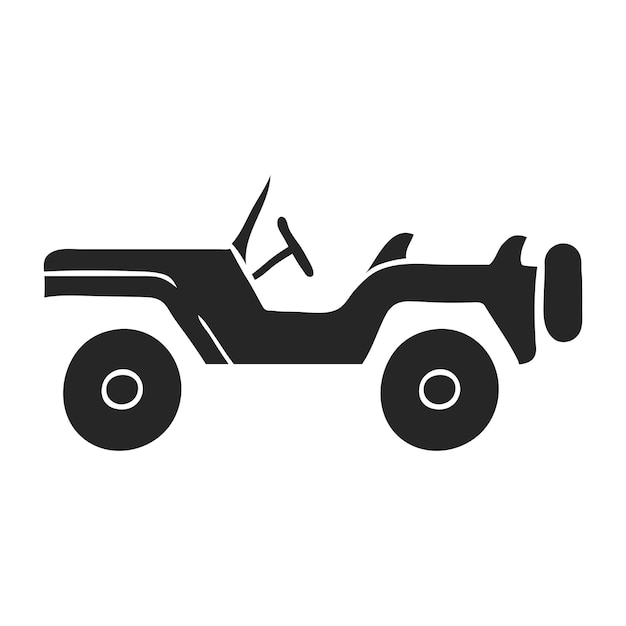 Icono dibujado a mano Vehículo militar