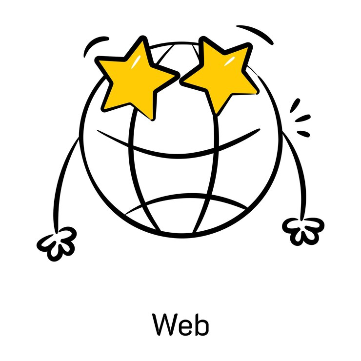 Vector icono dibujado a mano de web diseñado en formato vectorial