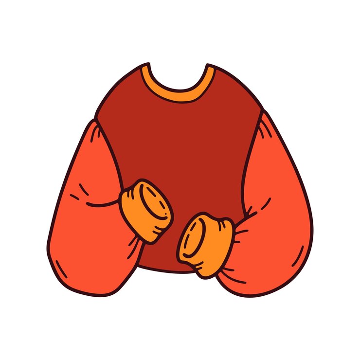 Vector icono de dibujo de color de suéter acogedor elemento de otoño e invierno cambio de estaciones dibujo vectorial