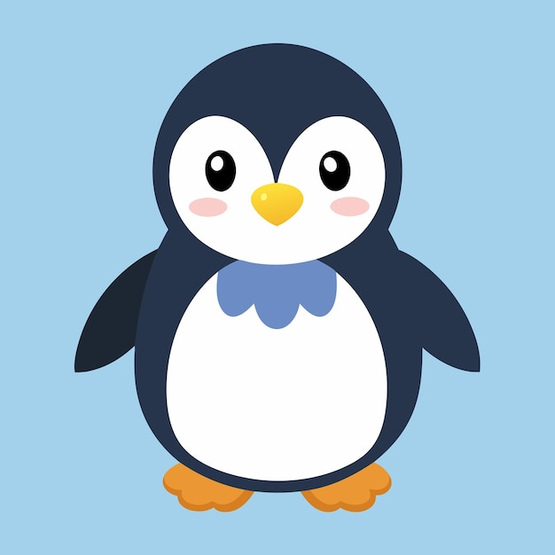 icono de dibujos animados de animales pingüinos bonitos aislados