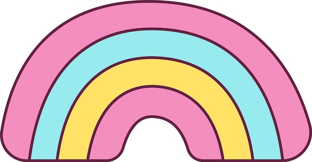El icono de dibujos animados del arco iris