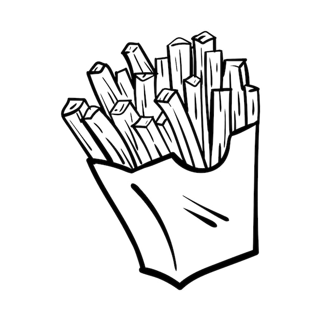 Icono de dibujos animados comida rápida estadounidense
