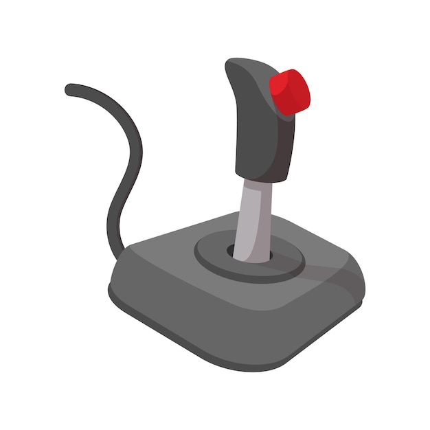 Icono de dibujos animados del controlador de videojuegos sobre un fondo blanco