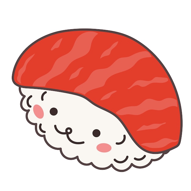 Icono de dibujos animados divertidos de elemento de símbolo de comida asiática. Comida de garabato brillante para pancarta de diseño, afiche de volante