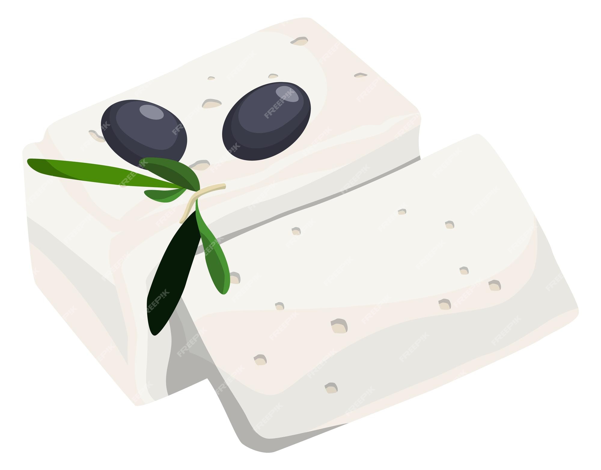 Icono de dibujos animados feta queso griego suave blanco | Vector Premium Icono de dibujos animados feta queso griego suave blanco | Vector Premium