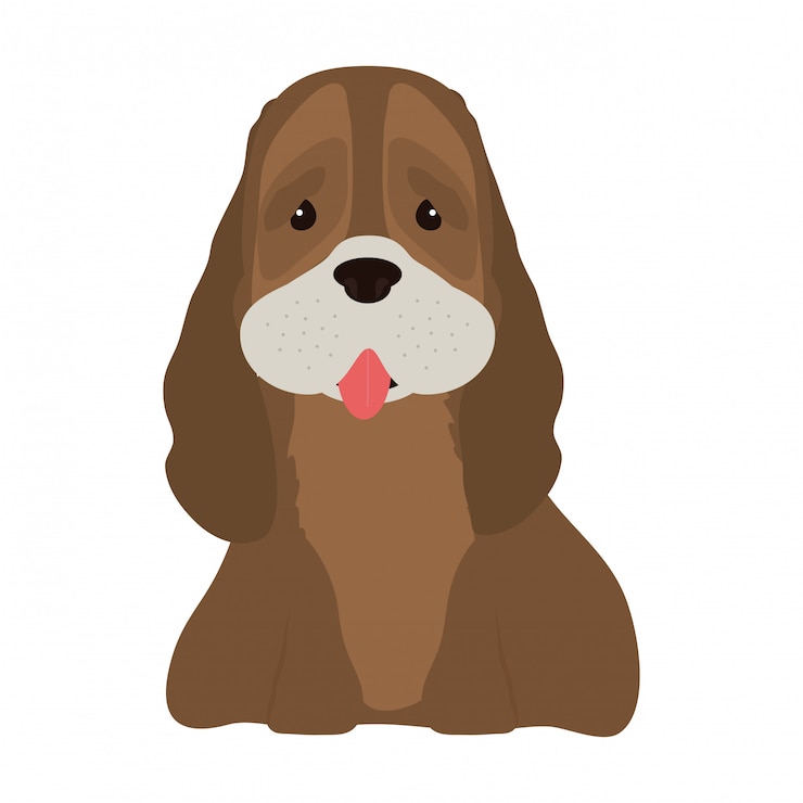 Vector icono de dibujos animados lindo perro