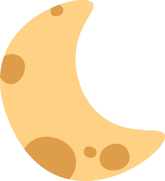 Icono de dibujos animados de la Luna