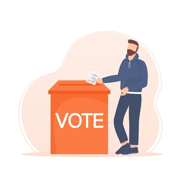 Icono de dibujos animados Personaje de dibujos animados Personas de voto plano para el diseño de concepto Diseño de carteles
