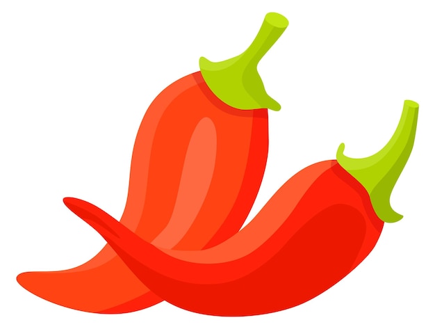 Icono de dibujos animados de pimiento rojo picante