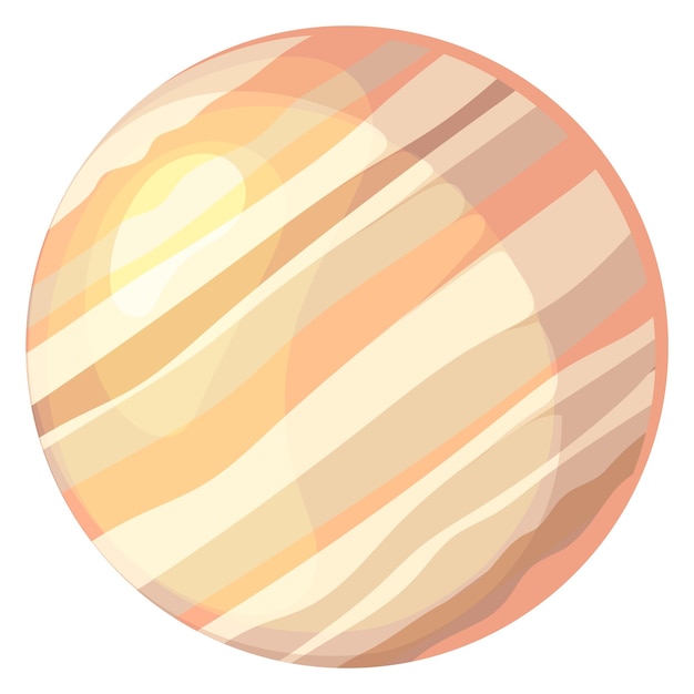 Icono de dibujos animados de planetas Símbolo de astronomía Objeto del universo