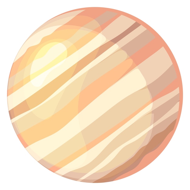 Vector icono de dibujos animados de planetas símbolo de astronomía objeto del universo