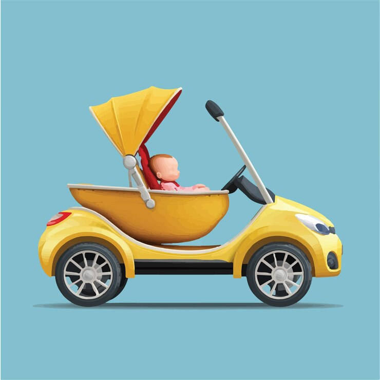 Vector icono de dibujos animados de portadores de bebés juguetones