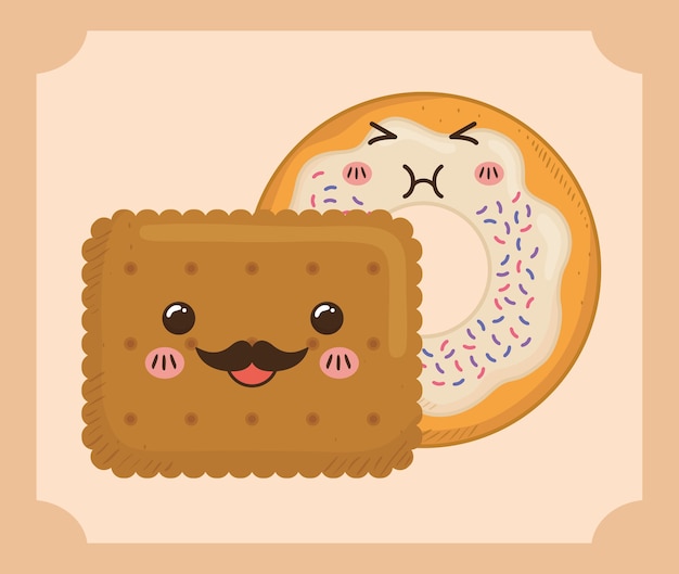 Vector icono de dibujos animados de postre dulce