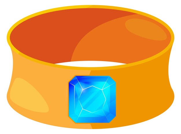 El icono de dibujos animados de pulsera dorada la moda de lujo preciosa