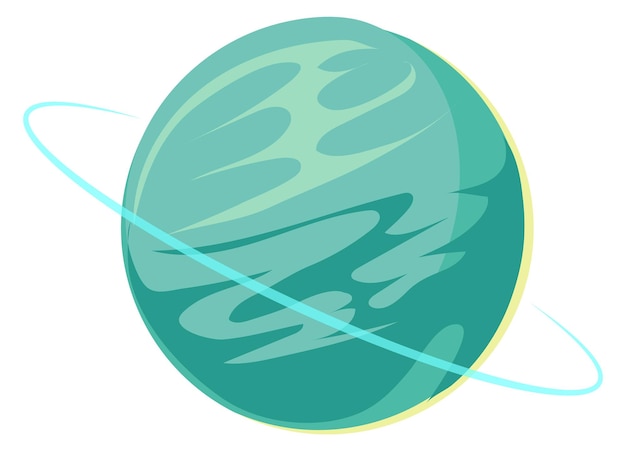 Icono de dibujos animados de Urano Ilustración del planeta del sistema solar