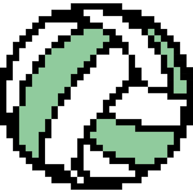 Icono de dibujos animados de voleibol en pixel stylex9