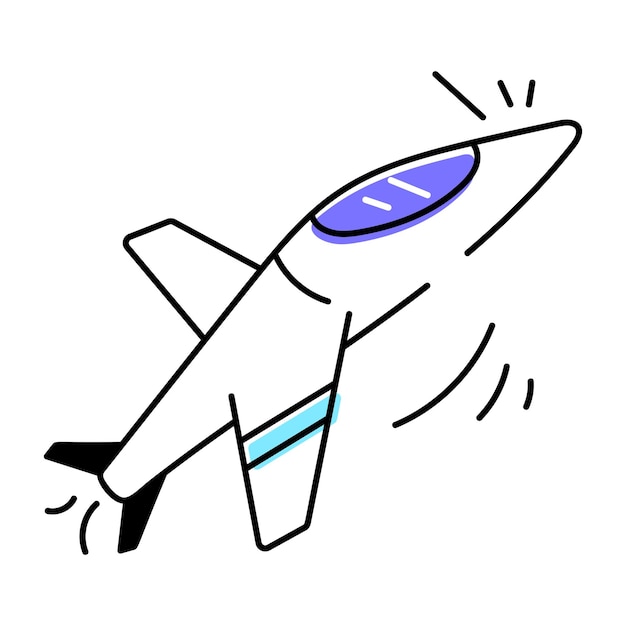 Vector icono de dibujos de aviones