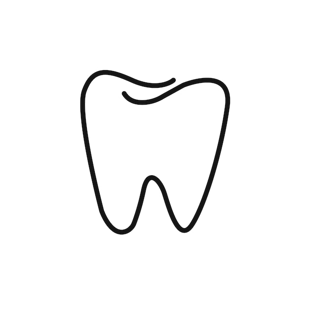 El icono del diente dental es perfecto para las aplicaciones de salud bucal