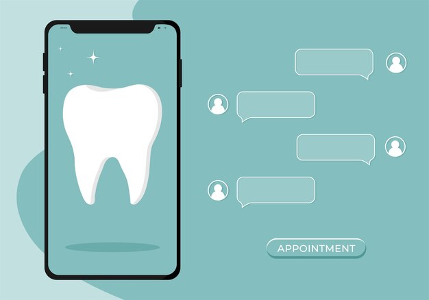 icono de diente Ilustración vectorial de odontología Reservar una cita profesión banner web