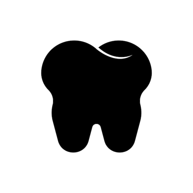 Icono de diente o logotipo de cuidado dental