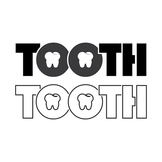 Icono de diente o logotipo de cuidado dental