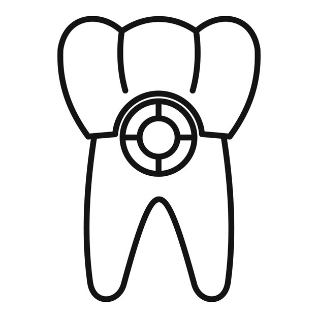 Icono del diente que muestra la inserción del implante dental