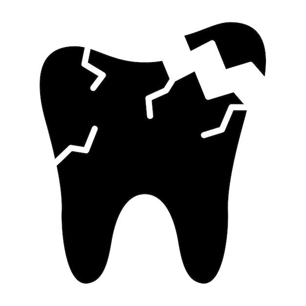 Vector el icono del diente roto
