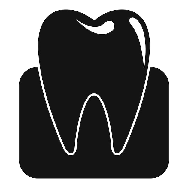Icono de diente sano Ilustración simple del icono de vector de diente sano para diseño web aislado en Pentecostés