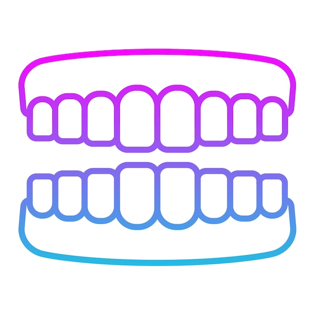 Vector icono de los dientes