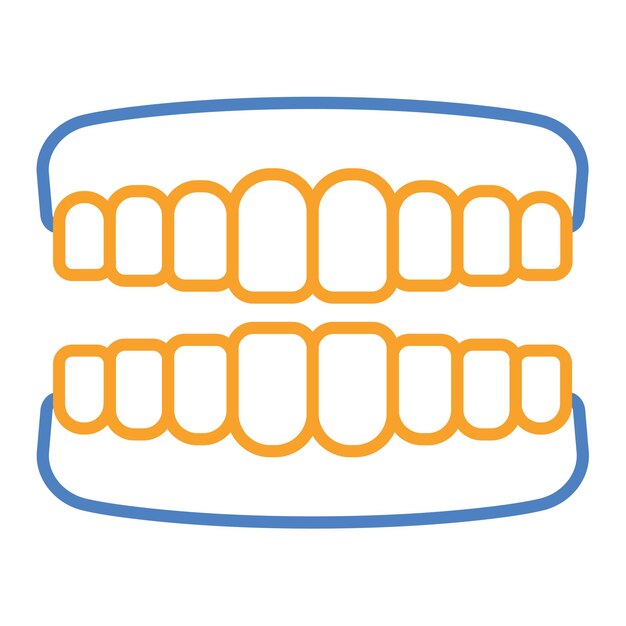 Vector icono de los dientes